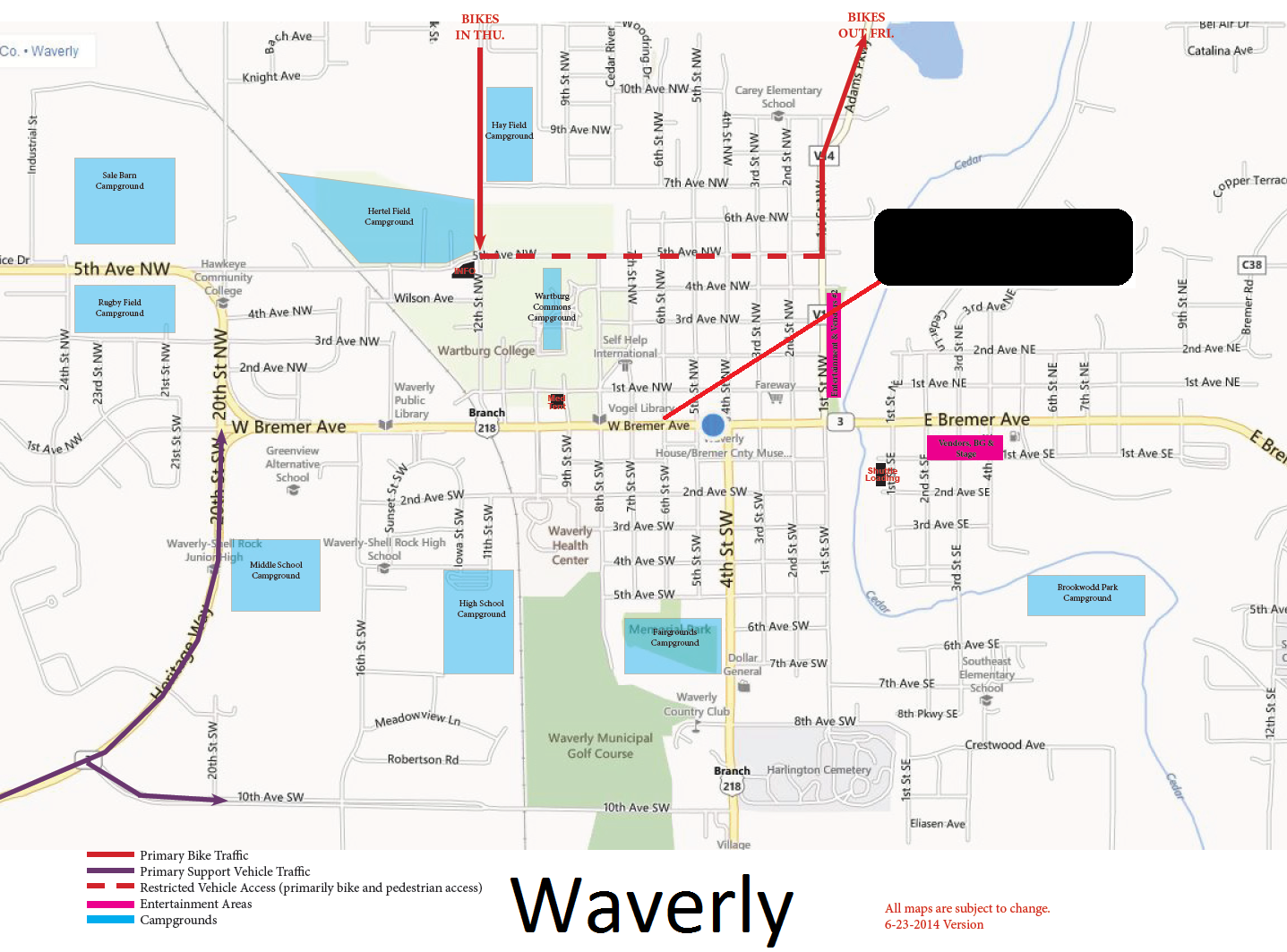 Waverly Overnight Map
